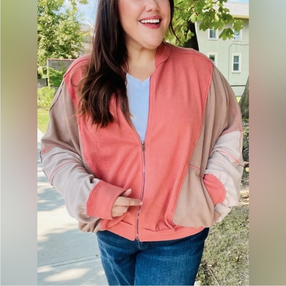NWOT Haptics Colorblock Women's Bomber Jacket